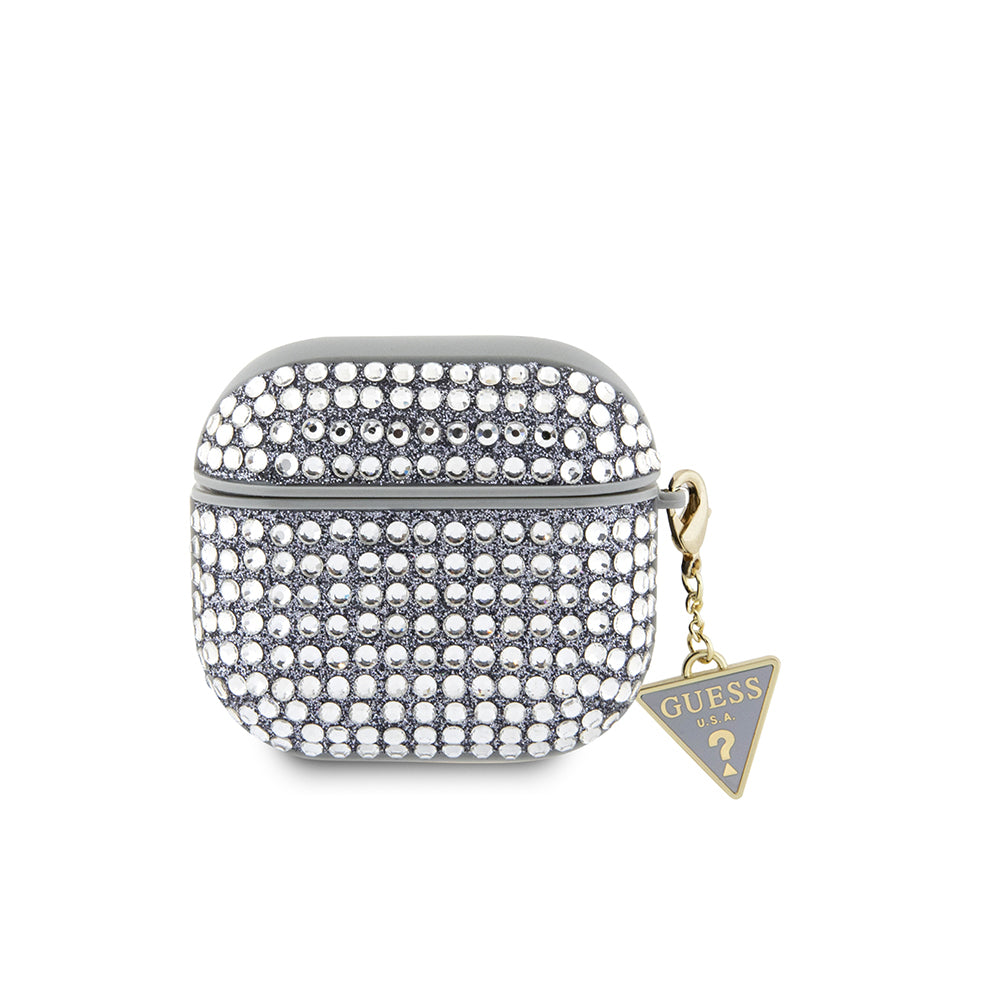 Guess Airpods 4 Orjinal Lisanslı Parıltılı Taş Kaplamalı Üçgen Logo Süs Zincirli Airpods Kılıfı Guess Airpods 4 Orjinal Lisanslı Parıltılı Taş Kaplamalı Üçgen Logo Süs Zincirli Airpods Kılıfı